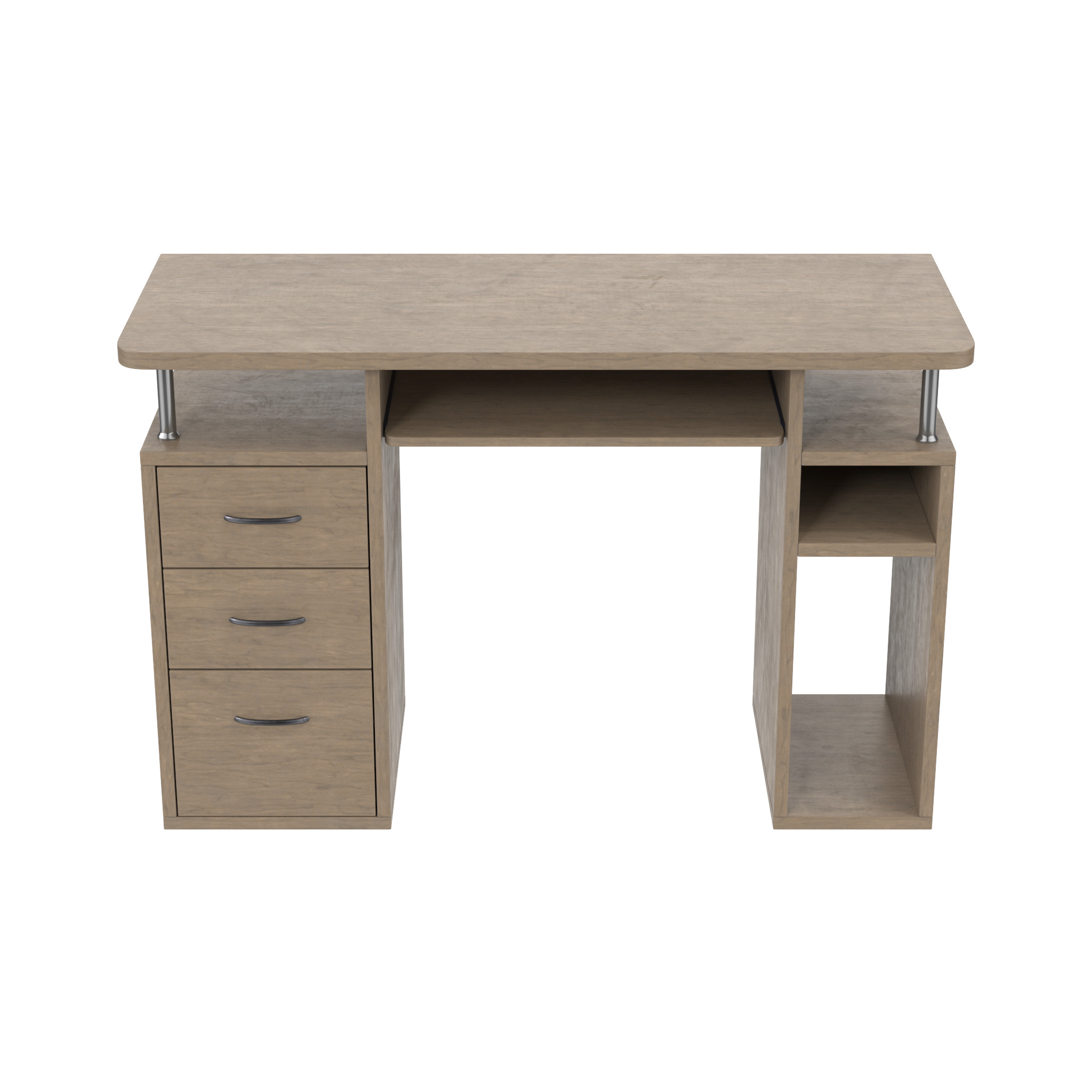 Computer Desk Low-poly 3D model_3