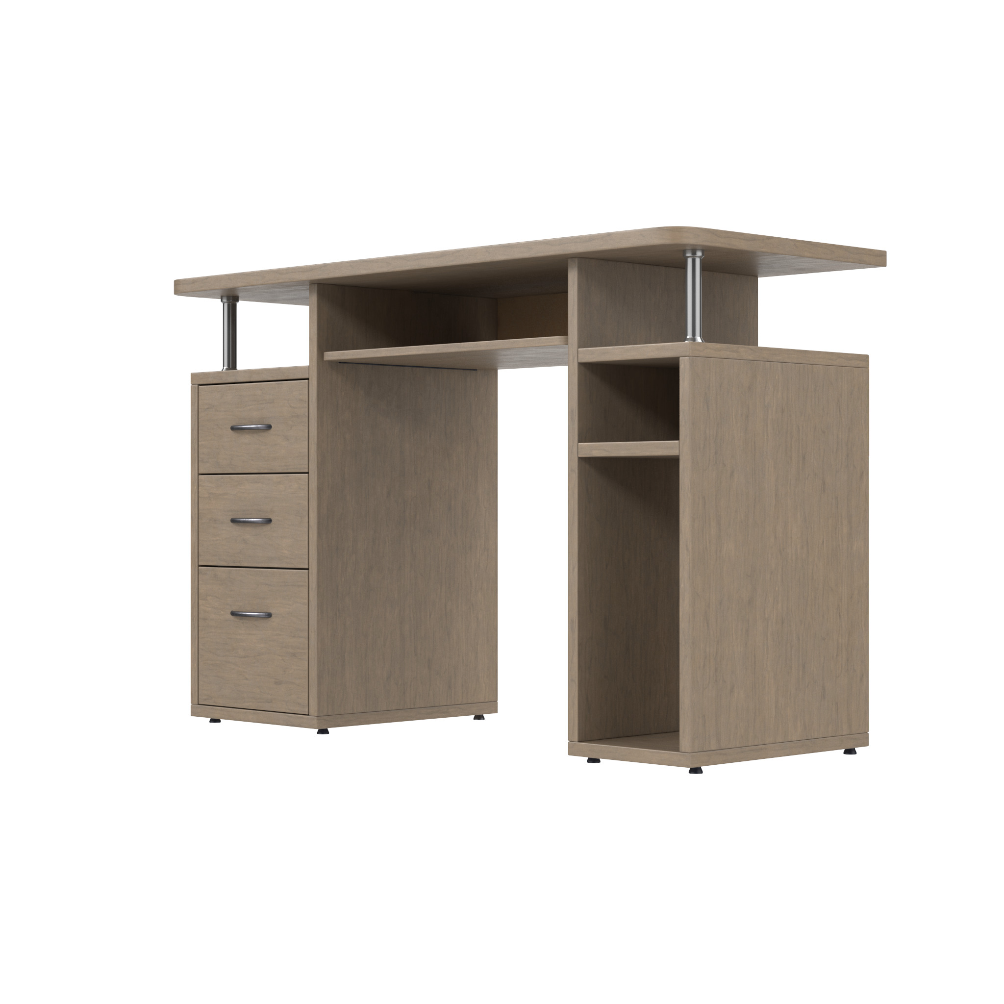 Computer Desk Low-poly 3D model_1