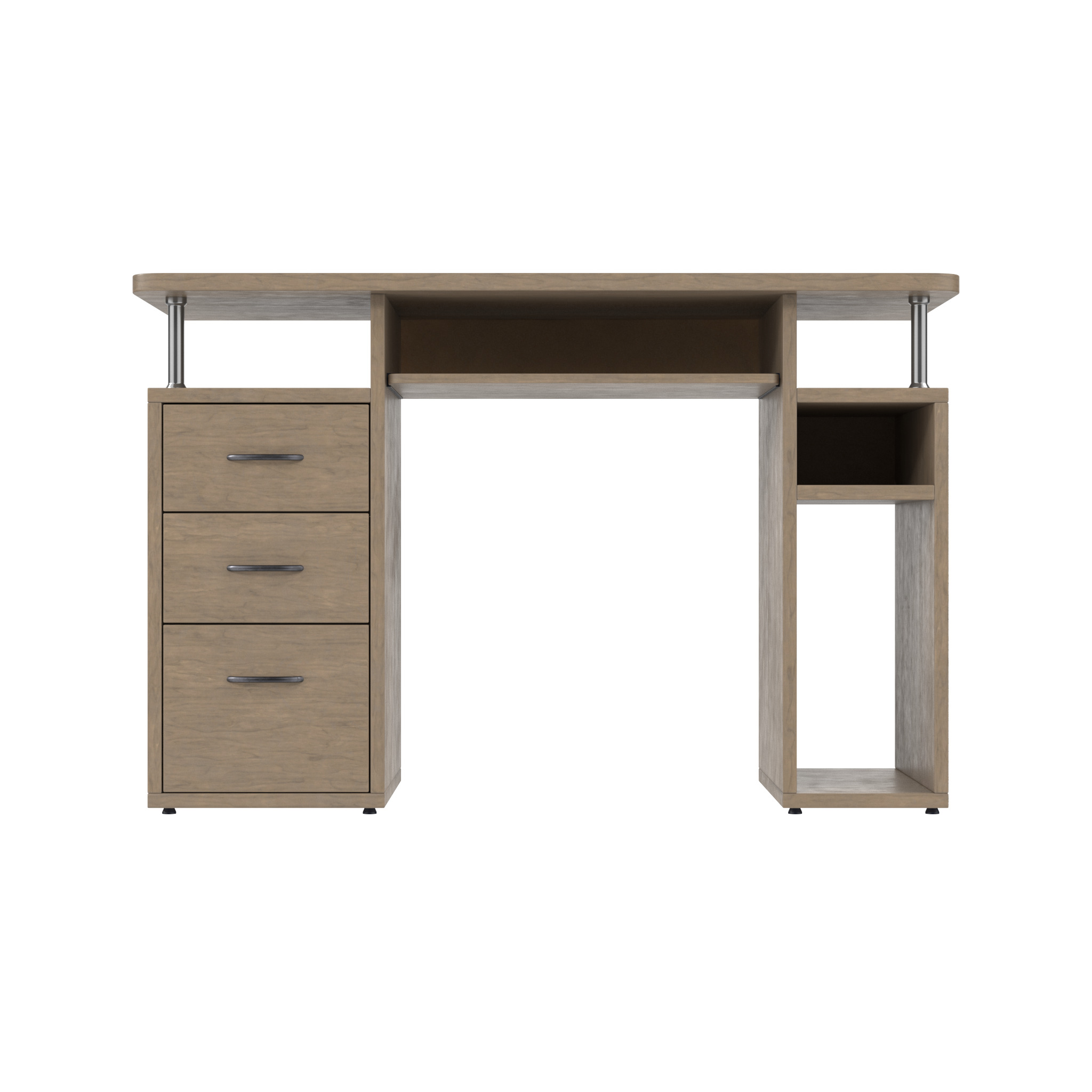Computer Desk Low-poly 3D model_5