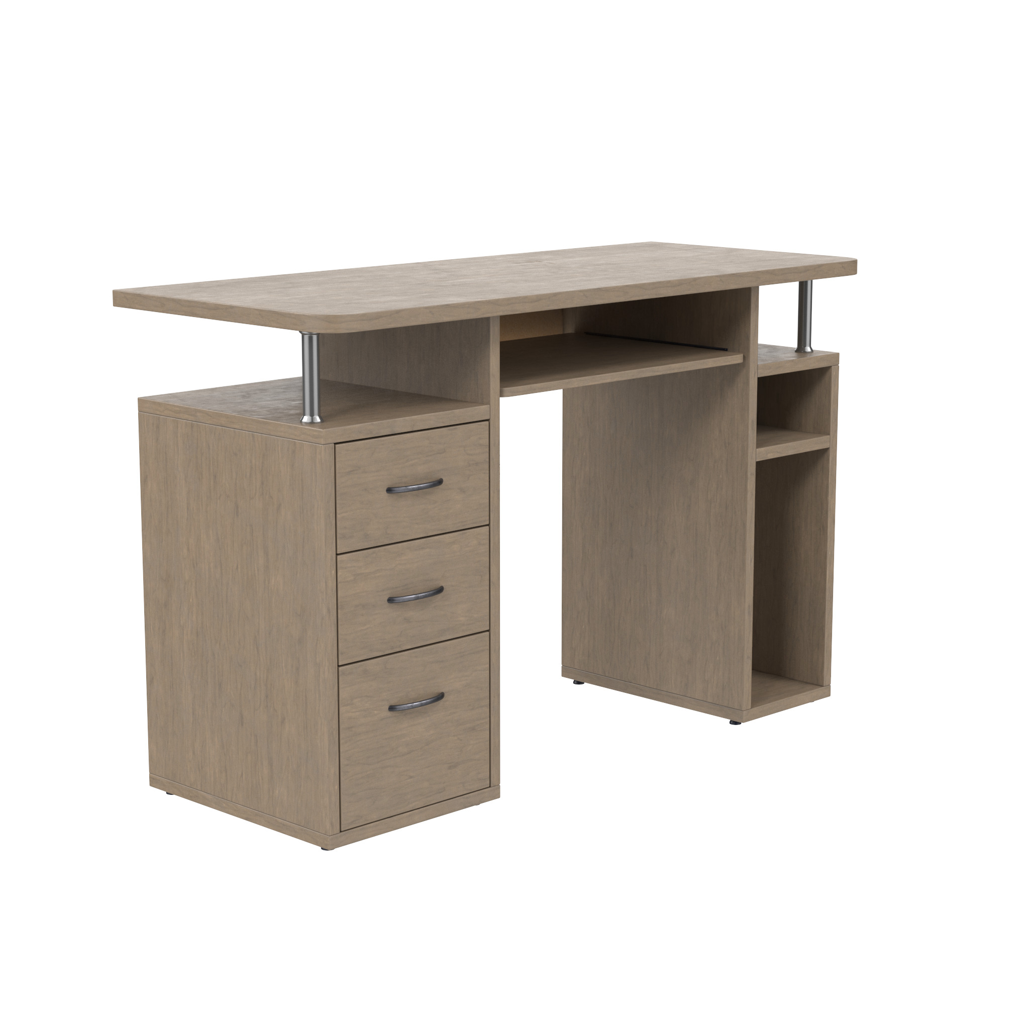Computer Desk Low-poly 3D model_4