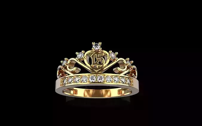 15 th Birthday crown ring model 1117
