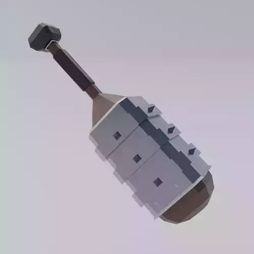 Spiked mace Low-poly 3D model