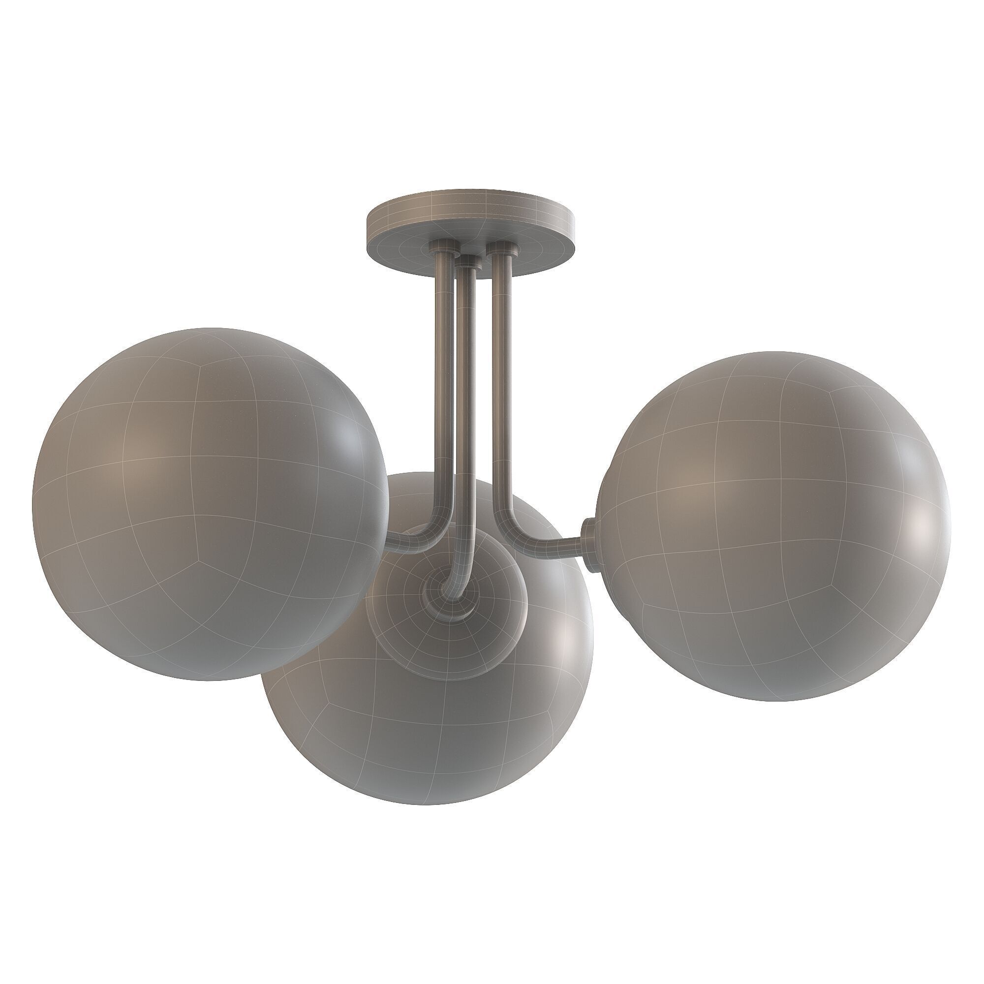 Stella Multi Semi Flush Ceiling Light 3D model_1