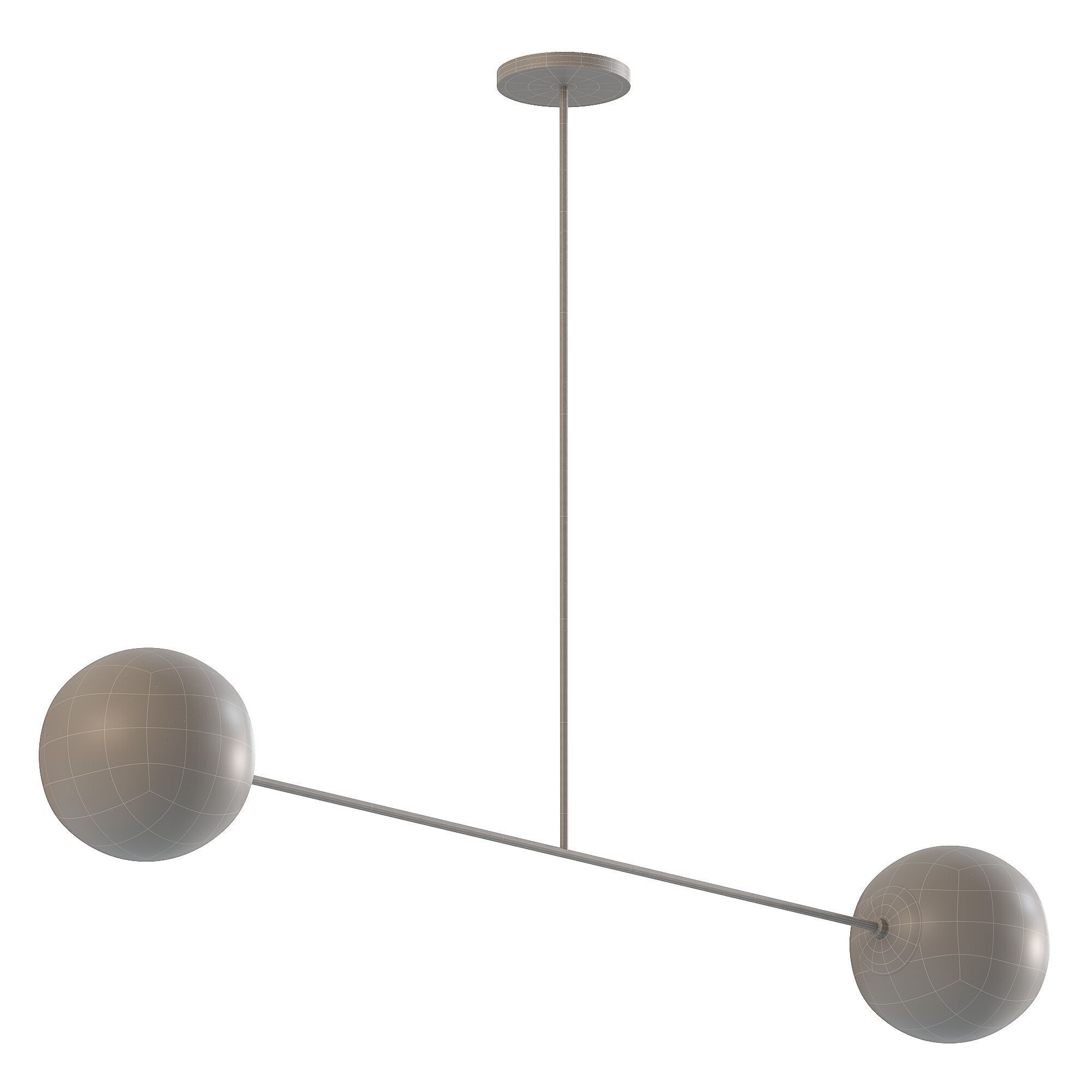 Olympic Barbell Pendant 3D model_1