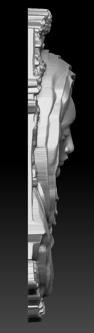 Virgin Mary Bas Relief Classic Style 3D print model_6