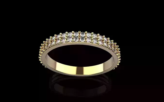 wedding ring with gems model 1122