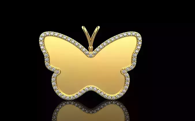 Butterfly memory pendant model 1123 3D print model