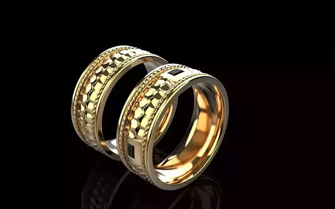 Dragon scale wedding ring model 1126