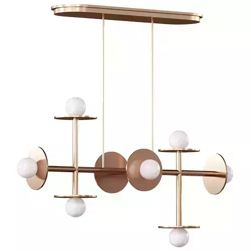 Nodes 8 Light Linear Chandelier