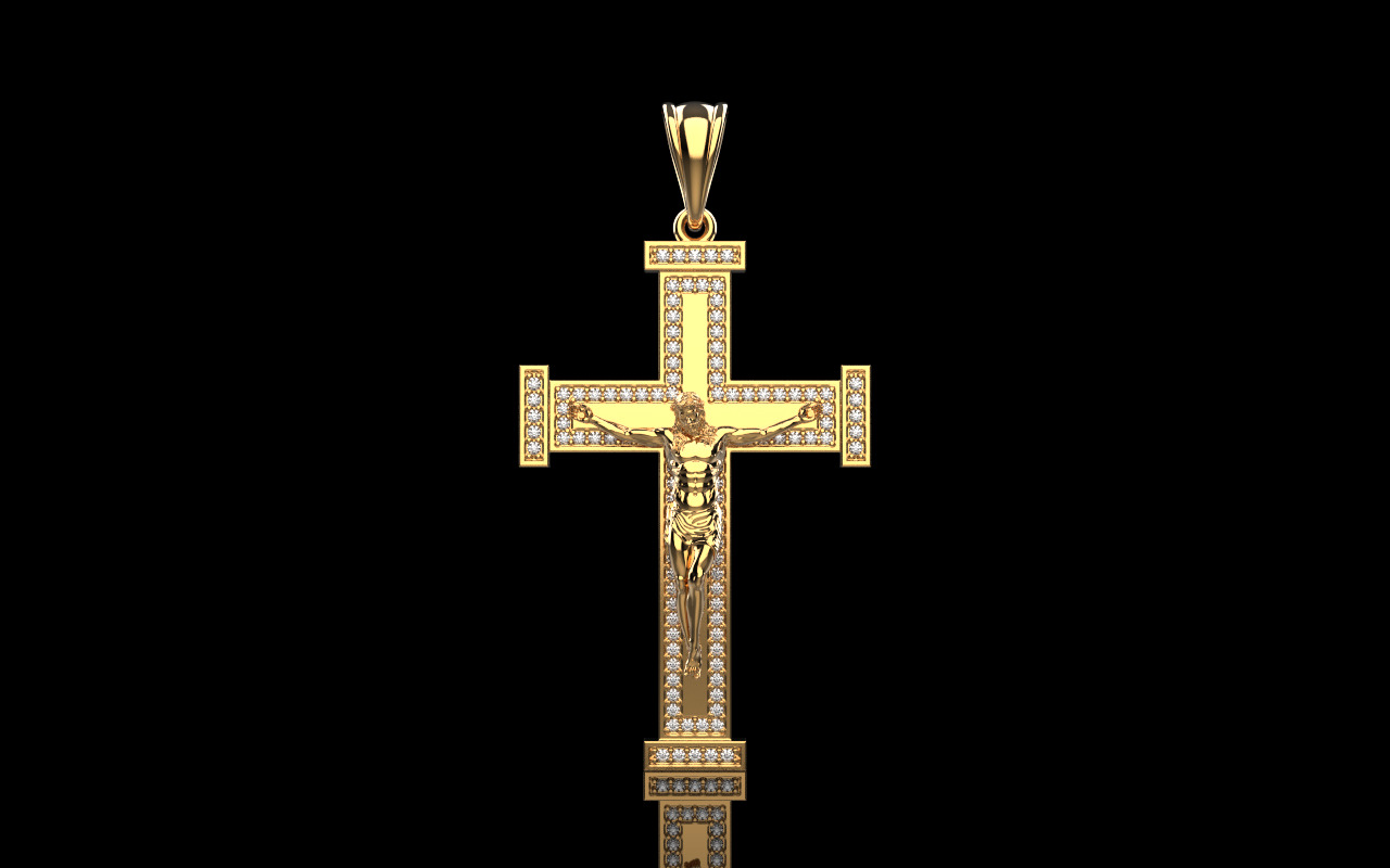 Jesus cross model 1127 3D print model_9