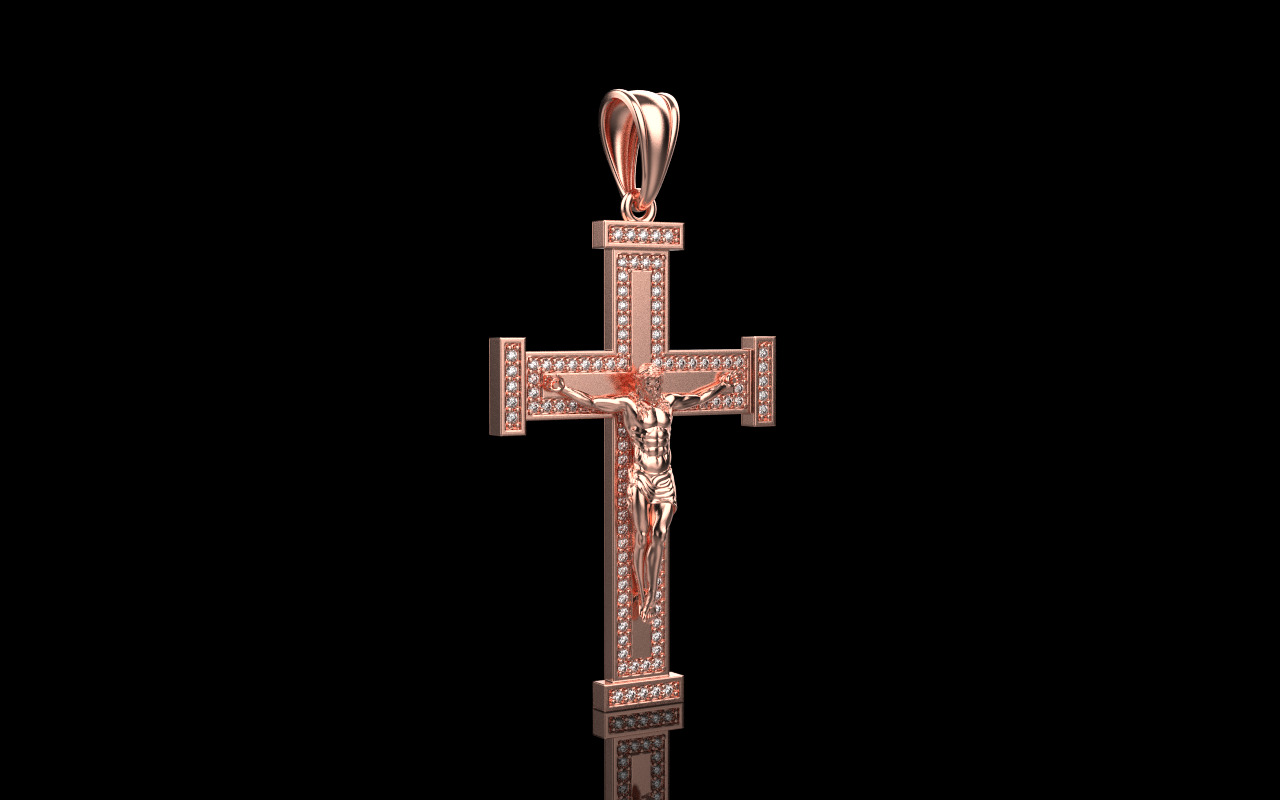 Jesus cross model 1127 3D print model_17