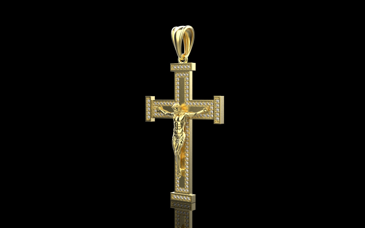 Jesus cross model 1127 3D print model_19