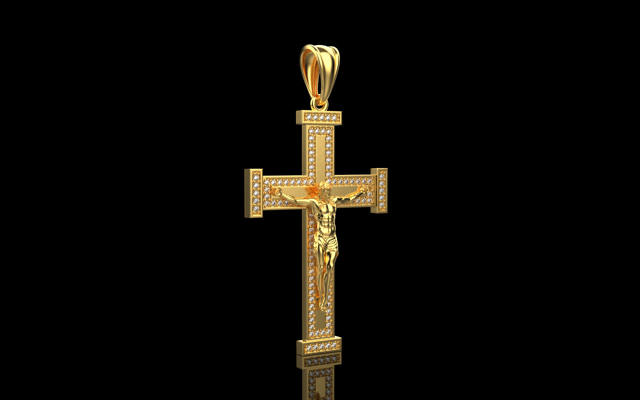 Jesus cross model 1127 3D print model_13