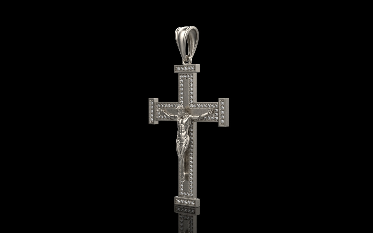 Jesus cross model 1127 3D print model_20