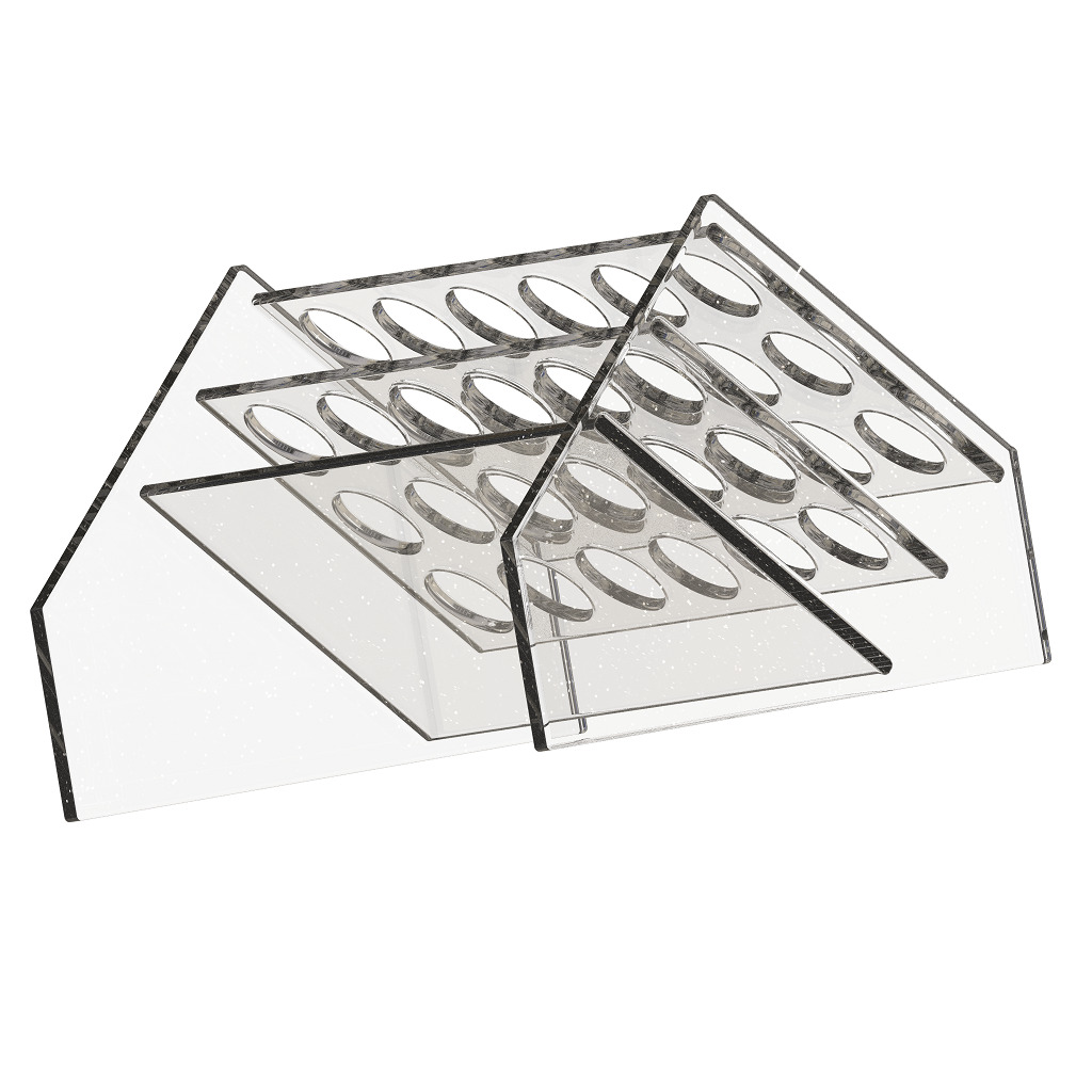 Premium Slant Testtube Holder 3D print model_3