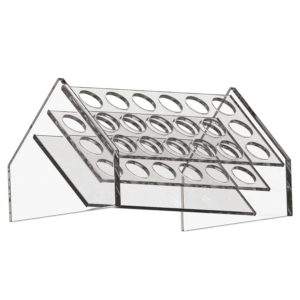 Premium Slant Testtube Holder 3D print model_2