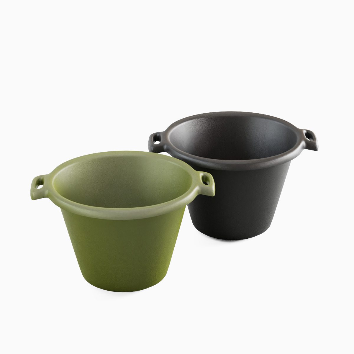 Plastic Basin with Holder Set 3D model_23