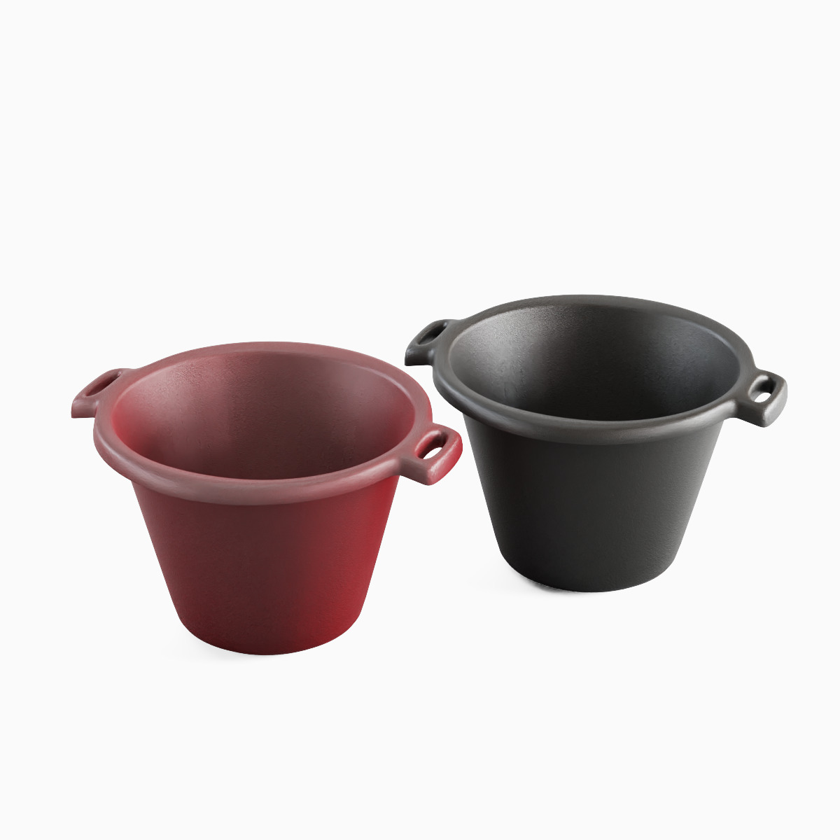 Plastic Basin with Holder Set 3D model_16