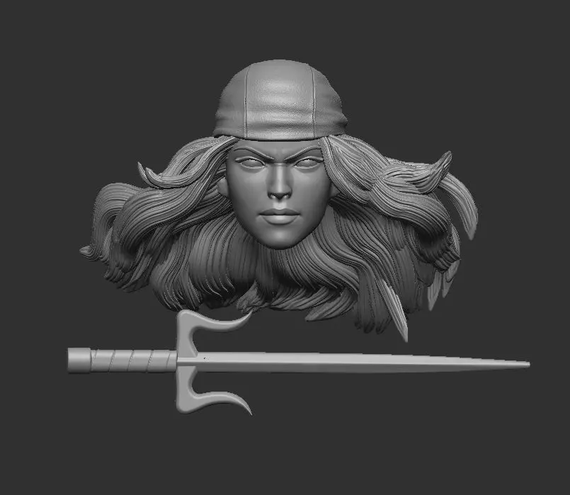 Elektra Headsculpt for Action Figures 3D print model