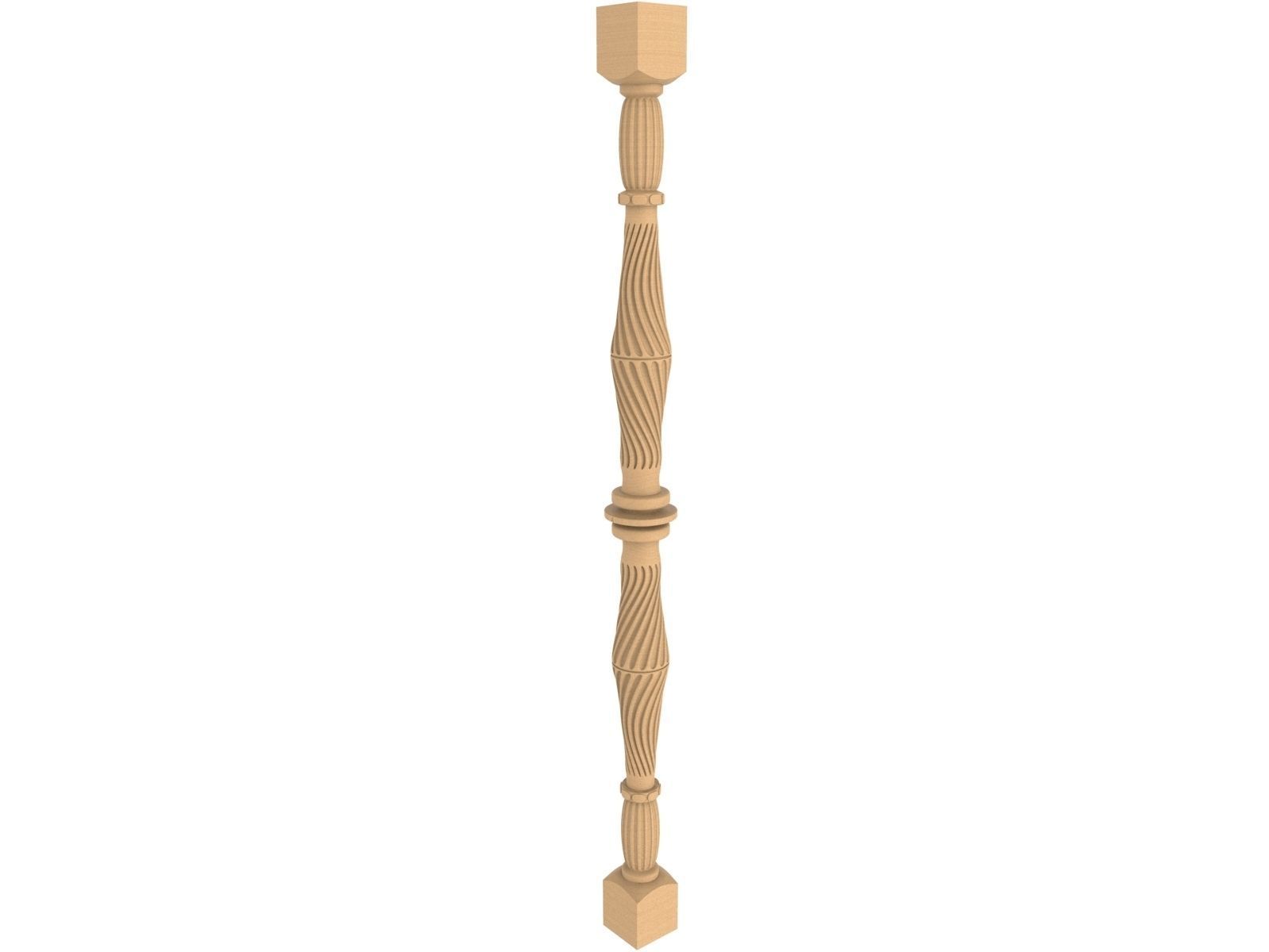 Wood Baluster 7 3D print model_1