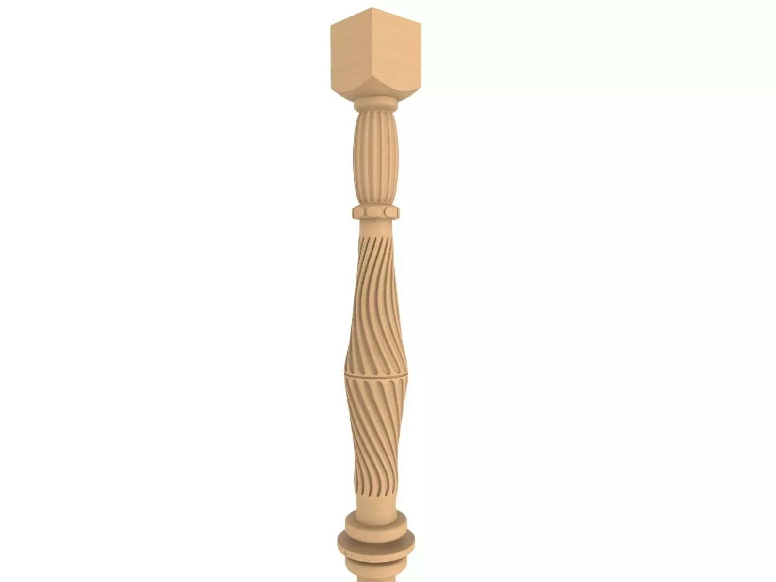 Wood Baluster 7 3D print model_0