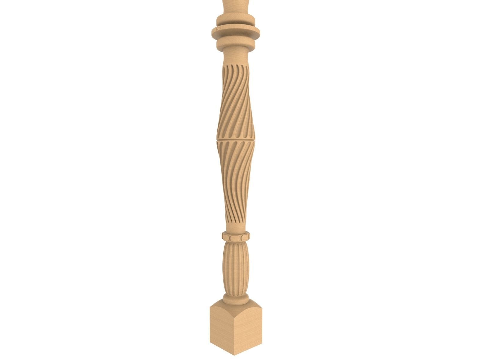 Wood Baluster 7 3D print model_3