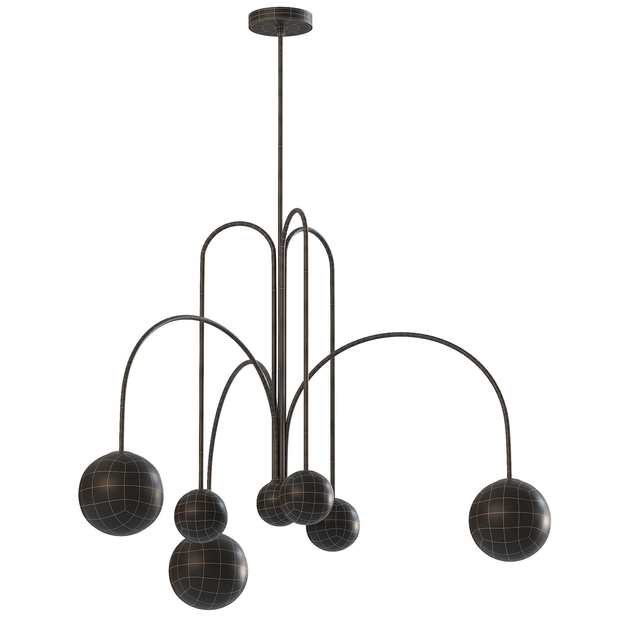 Comet Chandelier 3D model_2