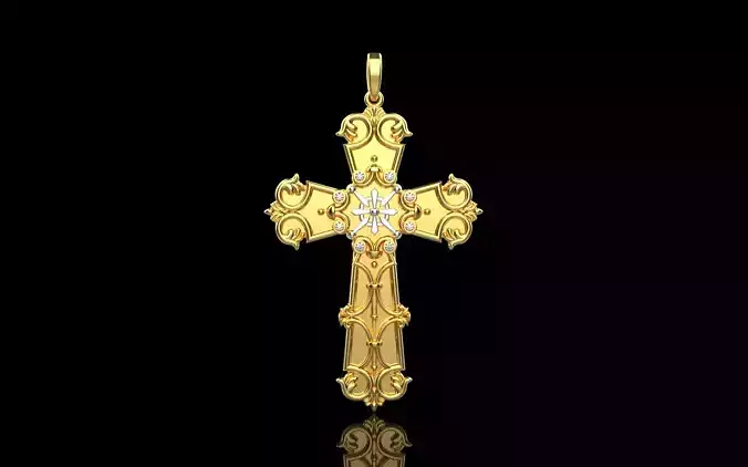ornament cross model 1133 3D print model