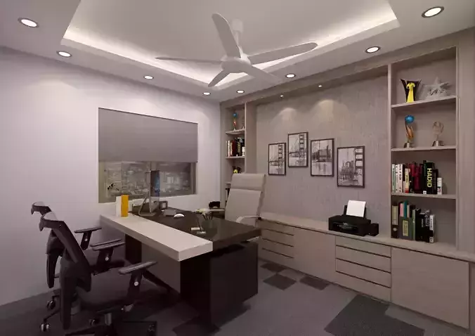 MODERN OFFICE SKETCHUP VRAY SCENE DS001