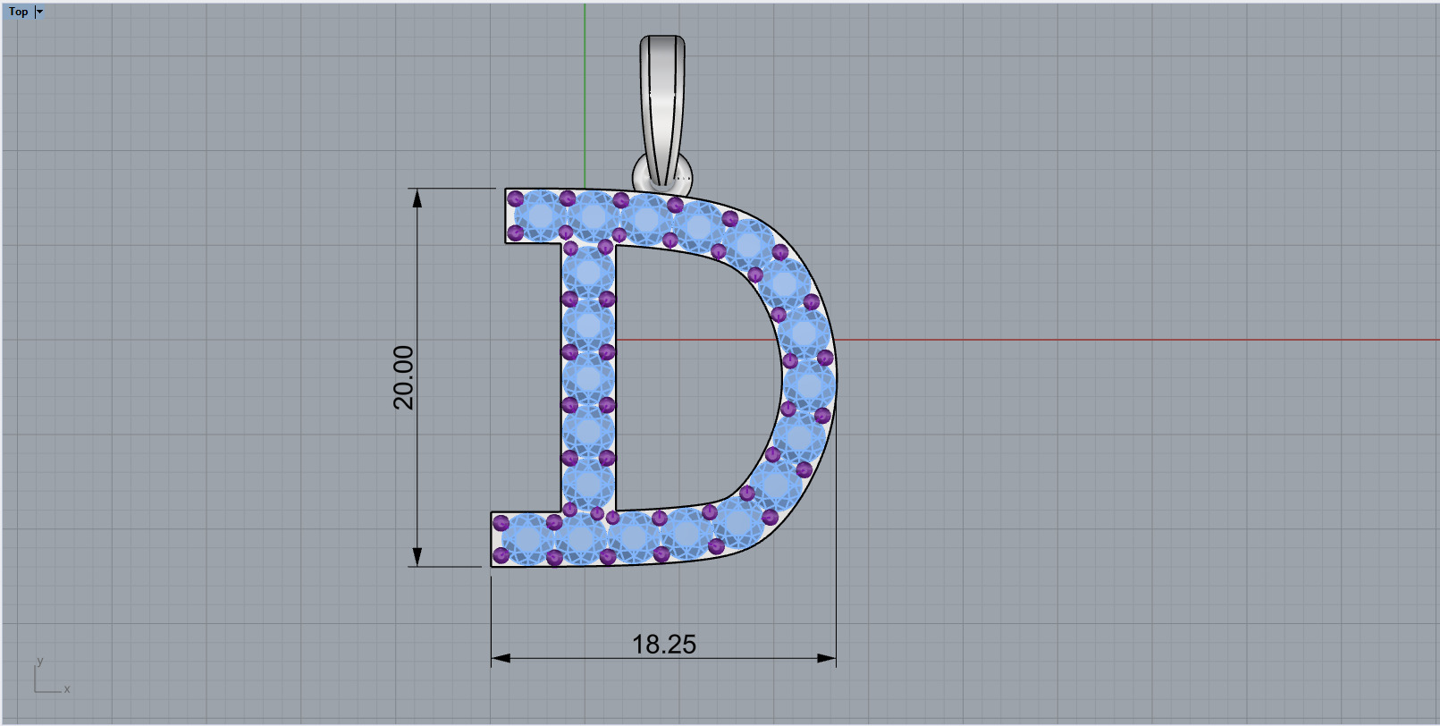 Initial D pendant You can order any letter 3D print model_4