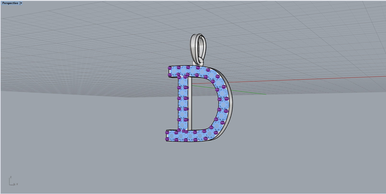 Initial D pendant You can order any letter 3D print model_7