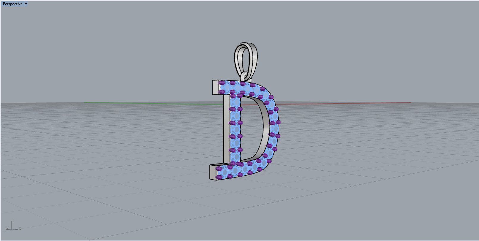 Initial D pendant You can order any letter 3D print model_8