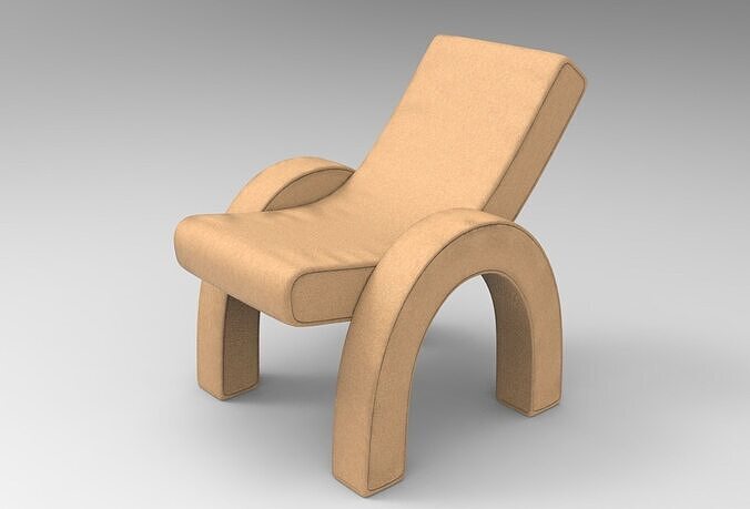Fuggo Lounge Chair Low-poly 3D model