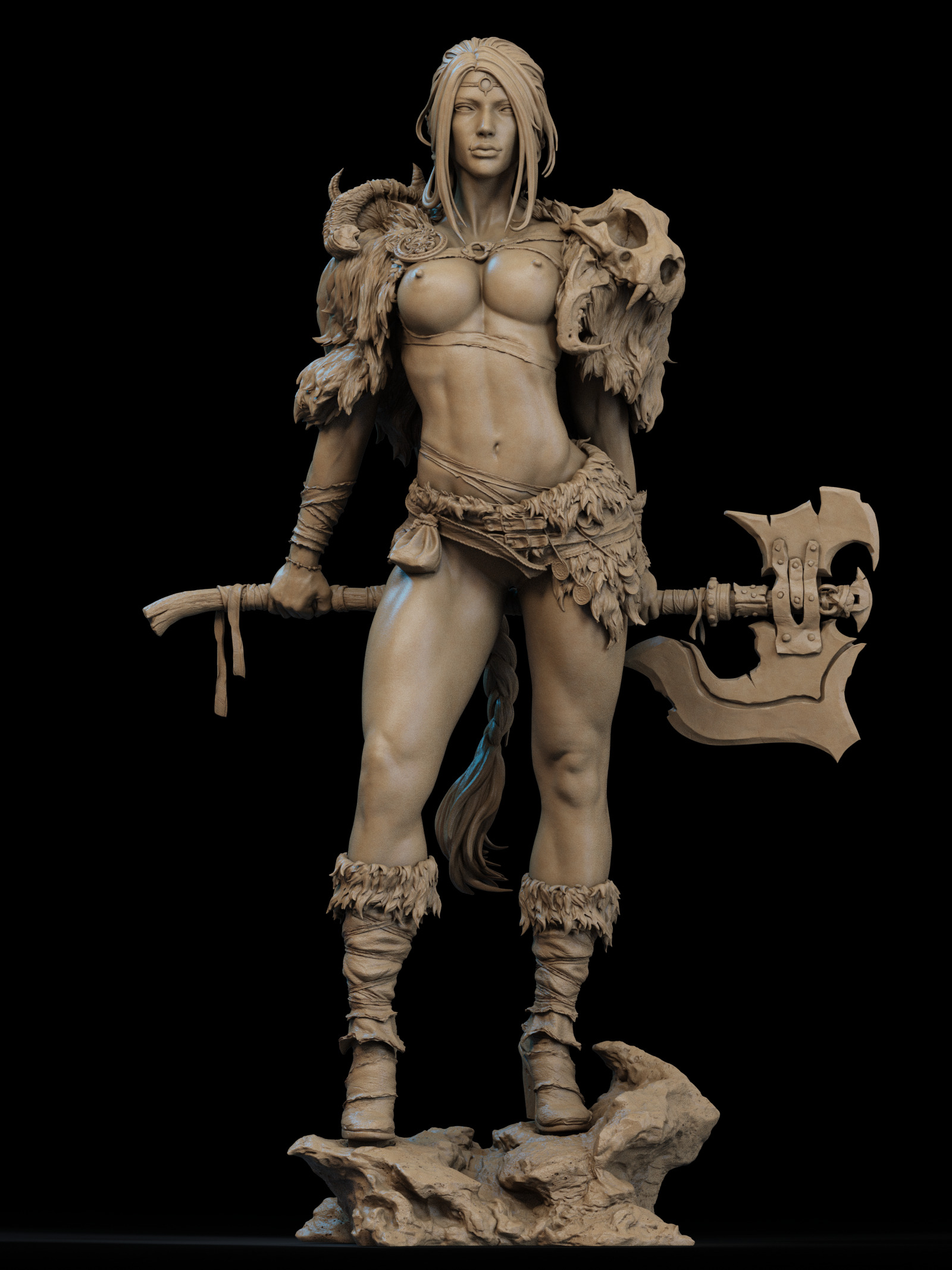 Barbarian Queen NSFW 3D Print 3D print model_4