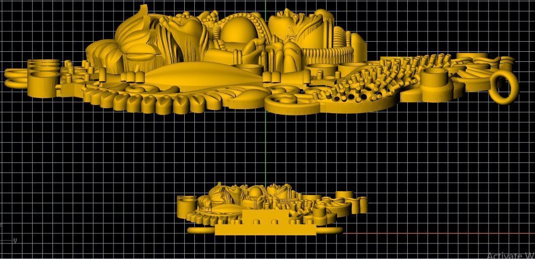 laxmi pendant necklace 3dm file 3D print model_1