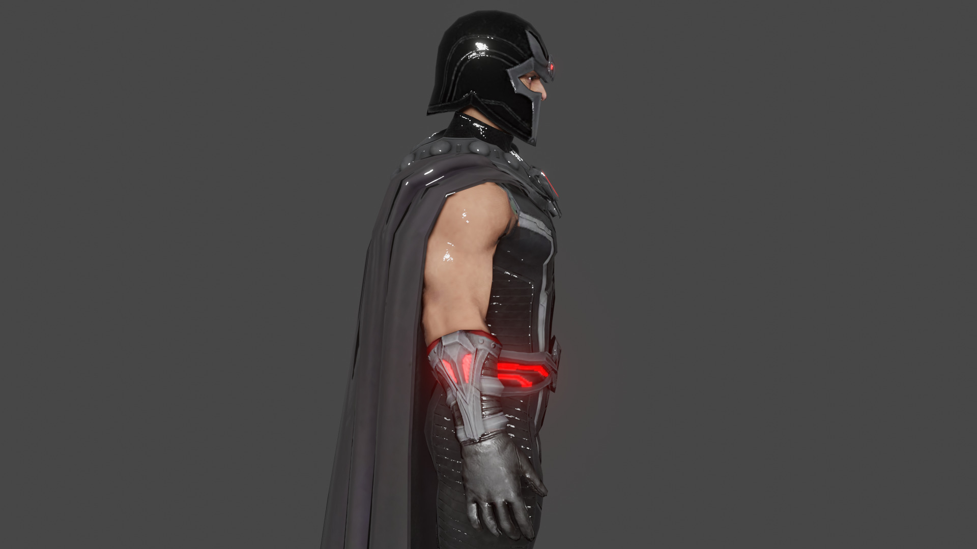 Magneto Low-poly 3D model_3