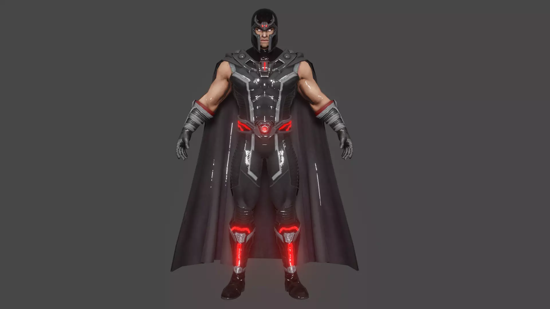 Magneto Low-poly 3D model_0