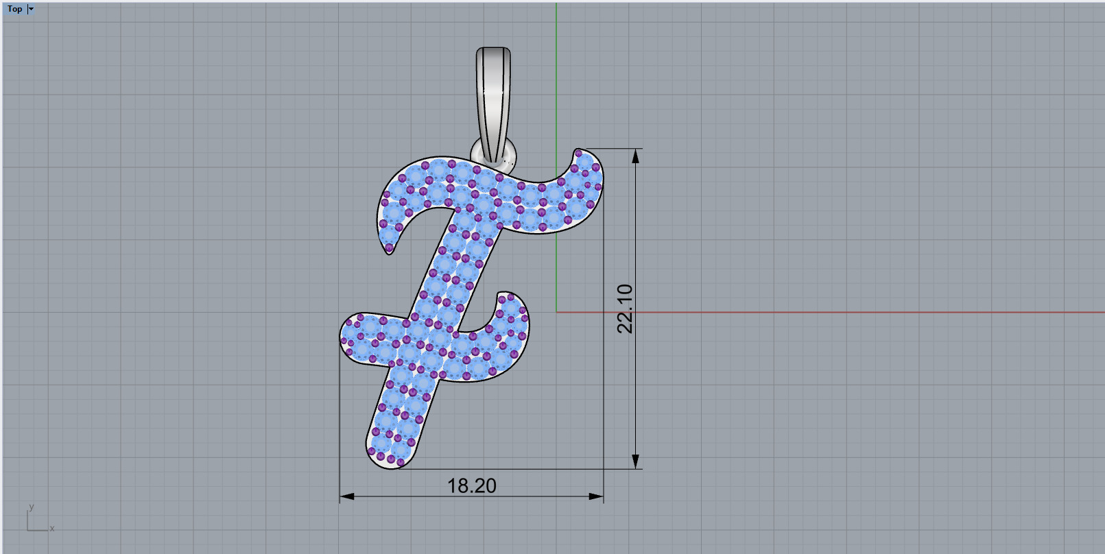 Initial letter F model 1139 3D print model_5