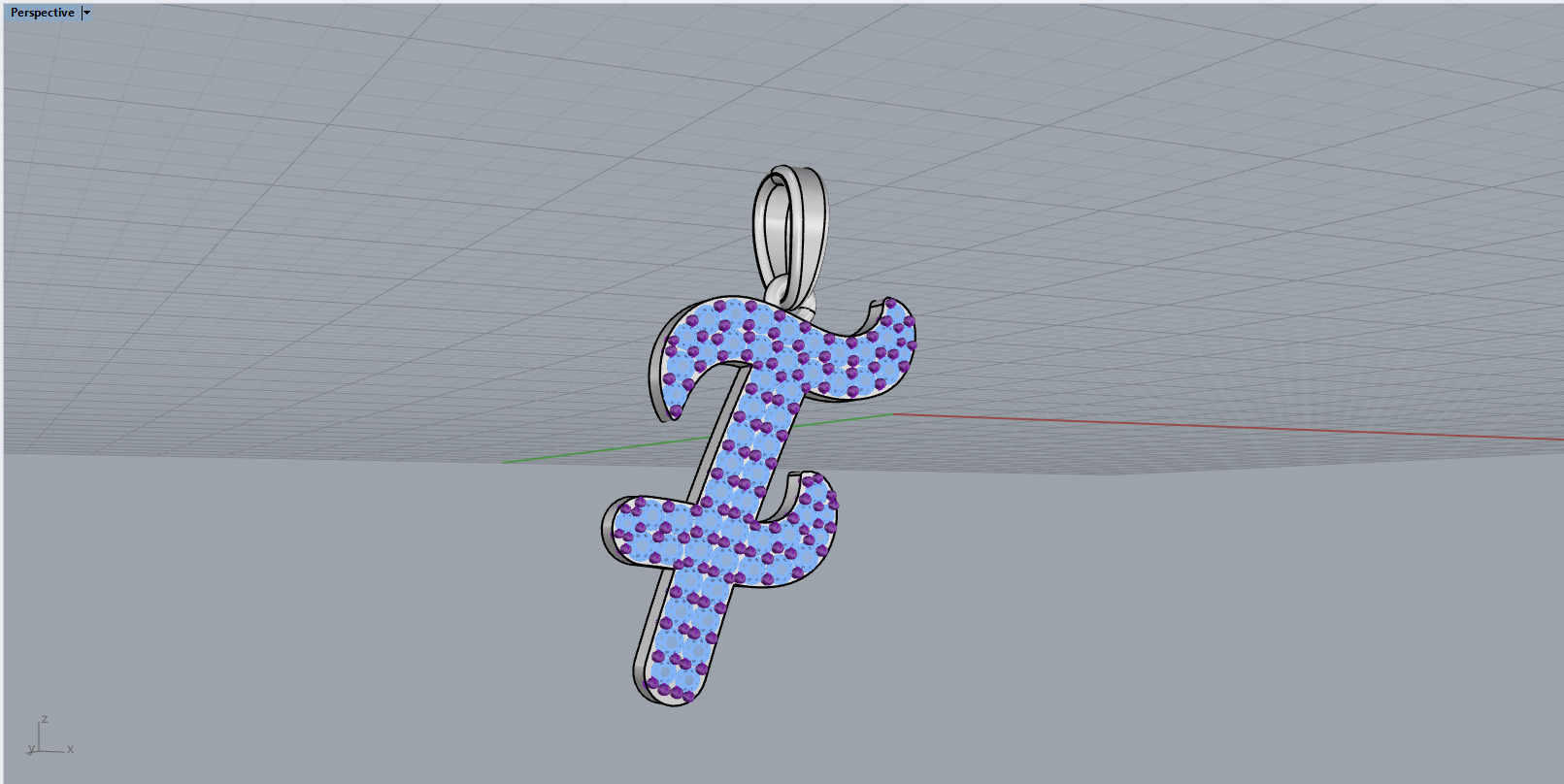 Initial letter F model 1139 3D print model_9