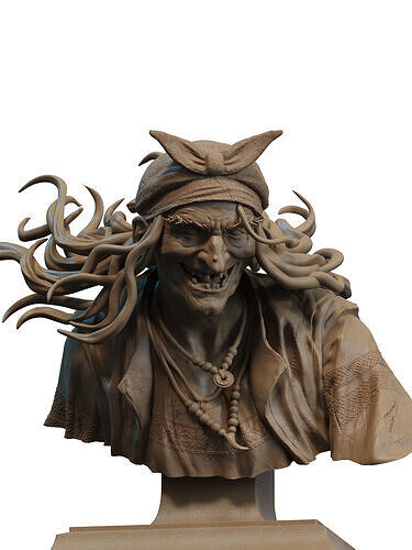 Baba Yaga Bust 3D Print 3D print model