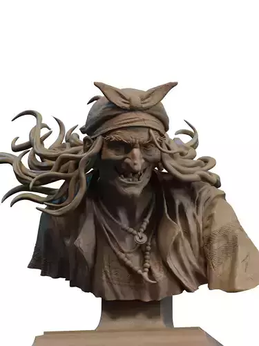 Baba Yaga Bust 3D Print 3D print model