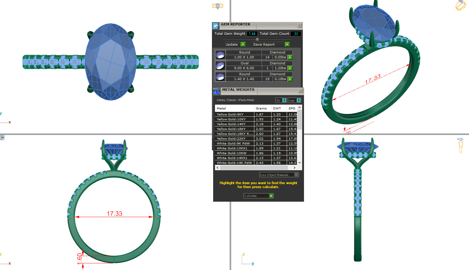 EMERALD DIAMOND RING -CAD-004 3D print model_18
