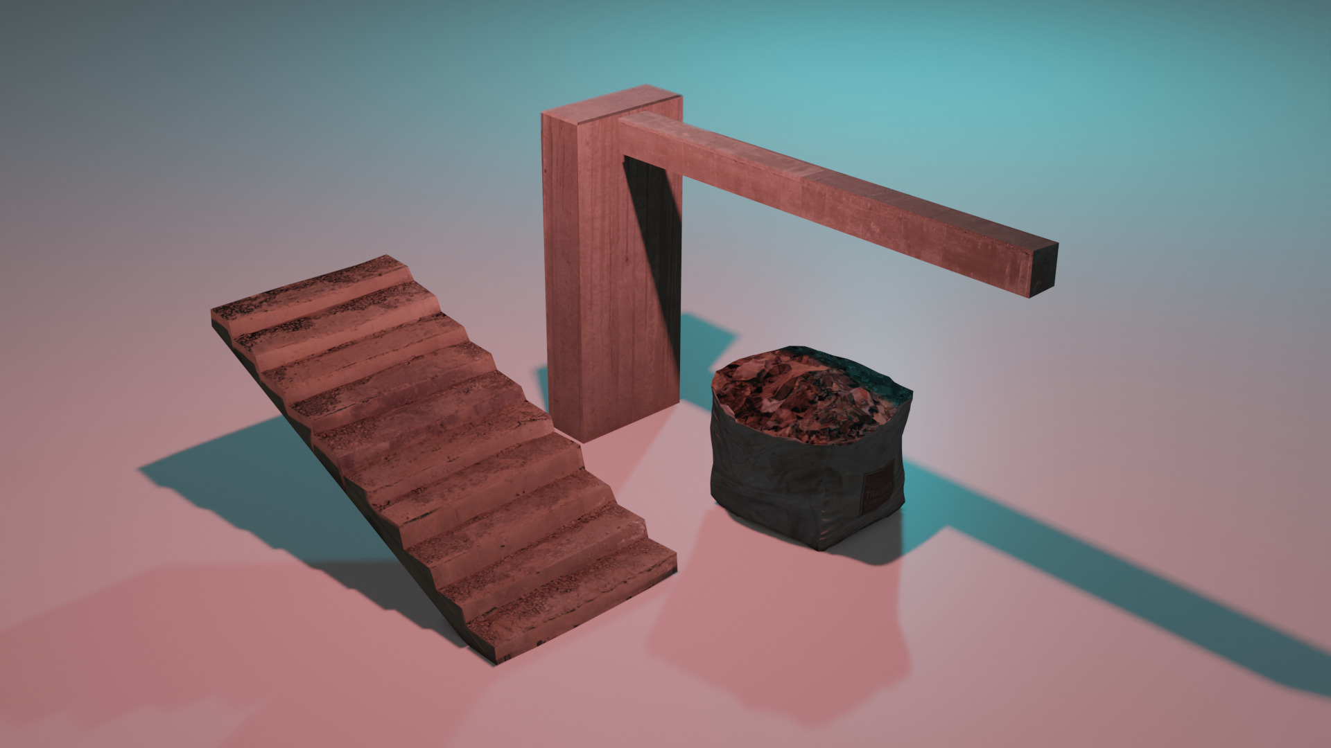 Low Poly Construction Materials 3D Pack Low-poly 3D model_9