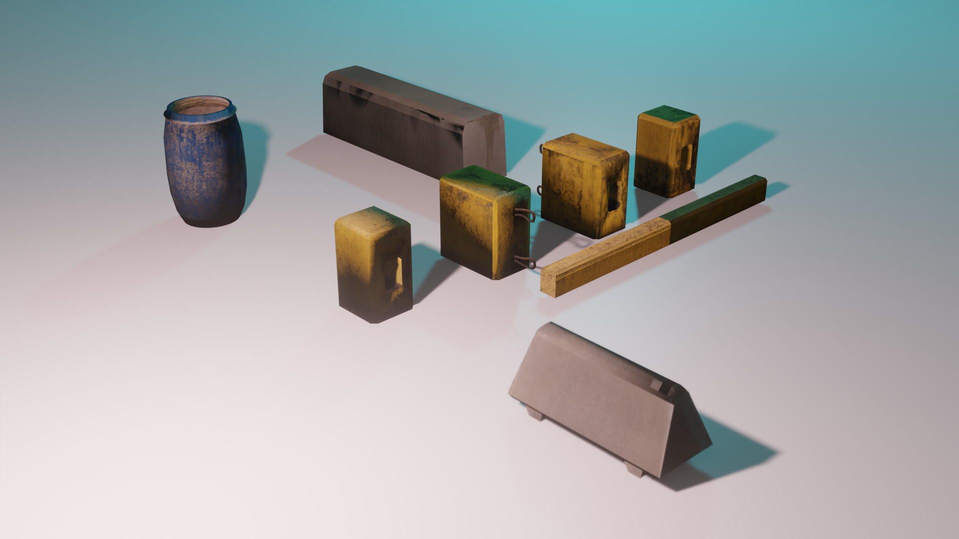 Low Poly Construction Materials 3D Pack Low-poly 3D model_4
