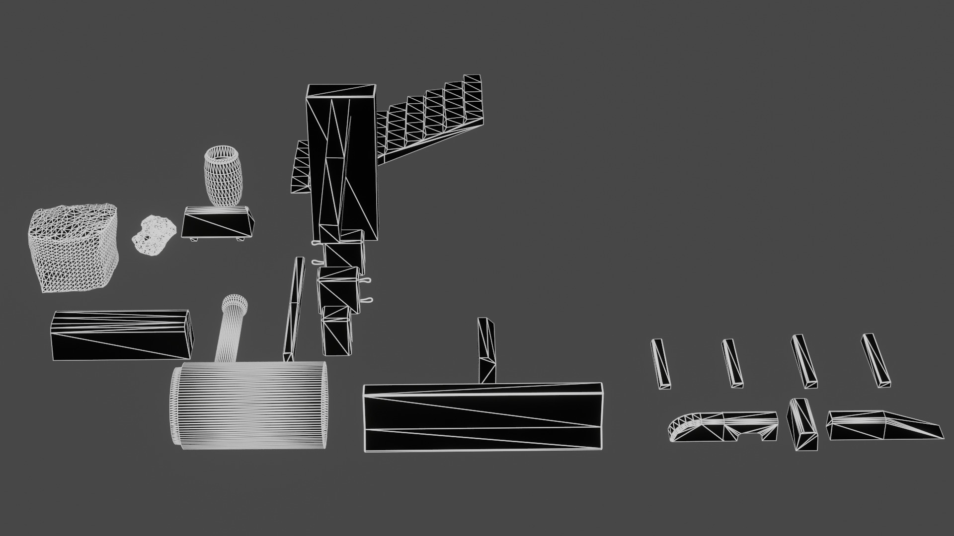 Low Poly Construction Materials 3D Pack Low-poly 3D model_3