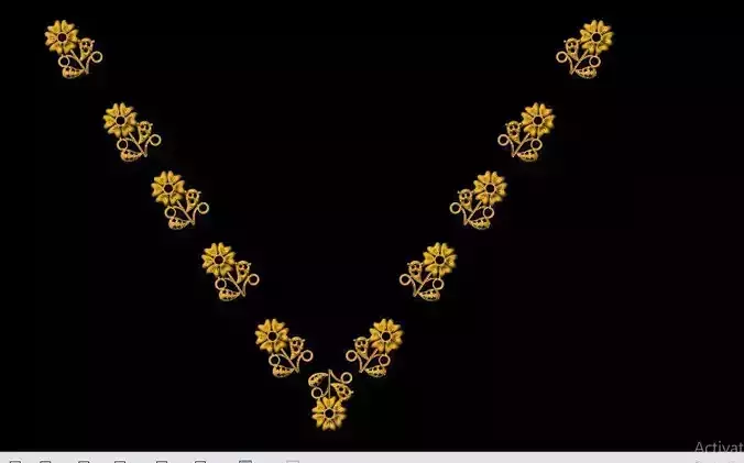 floral necklace 3dm file