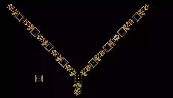 floral necklace 3dm file