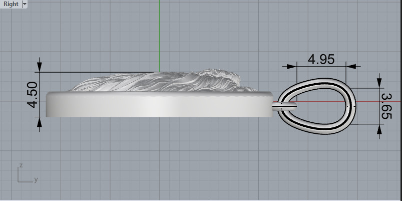 Lion pendant model 1144 3D print model_8