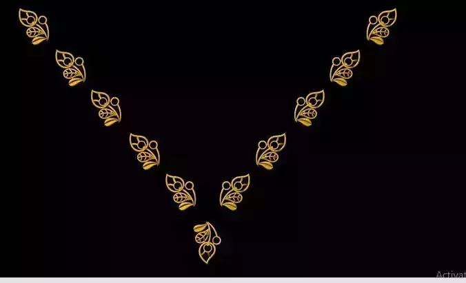 floral necklace 3dm file