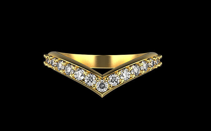 V shape ring model 1147 3D print model